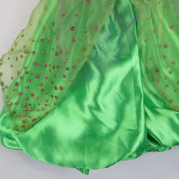 Disney Tinkerbell Fantasy Play Costume Girl's Size 4-6X Sparkly Dress W/Wings - Picture 4 of 14